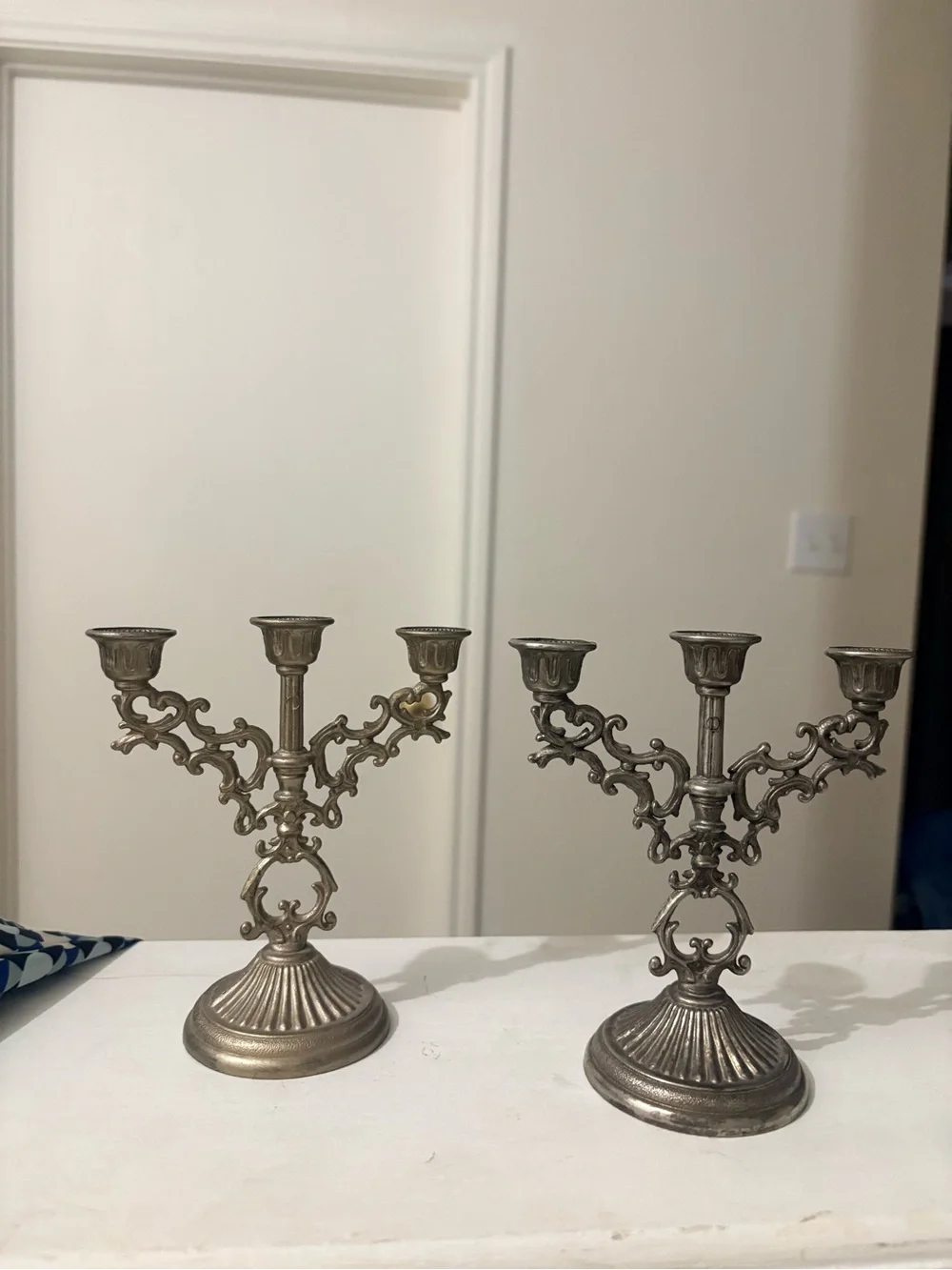 Pair of antique style candelabras
